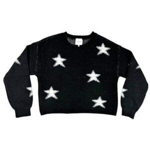 Women's Black Star Knit Sweater Size (L)